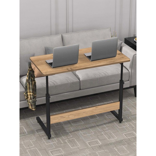 110000640778245.jpg servetavcı Yükseklik Ayarlı Çalışma Masası - Ceviz (Tekerli) 100X50 Oval Kenar - Görsel 1