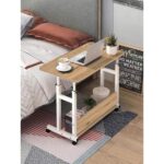 servetavcı Yükseklik Ayarlı Çalışma Masası - Atlantik Çam 3 (Tekerli) 100X50 Oval Kenar