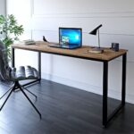 Ceramical MS1 Metal Ayaklı Çalışma Masası - 160cm - Çam - Görsel 4