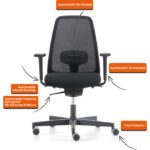 Nurus Air Soho Siyah Ergonomik Çalışma Sandalyesi - Görsel 2