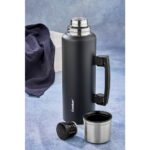 Cooker 1.5 Lt Kulplu Paslanmaz Çelik Termos-Siyah - Görsel 4