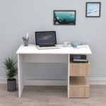 Pratico Lorea 4 Raflı Beyaz Sonomo Çalışma Masası