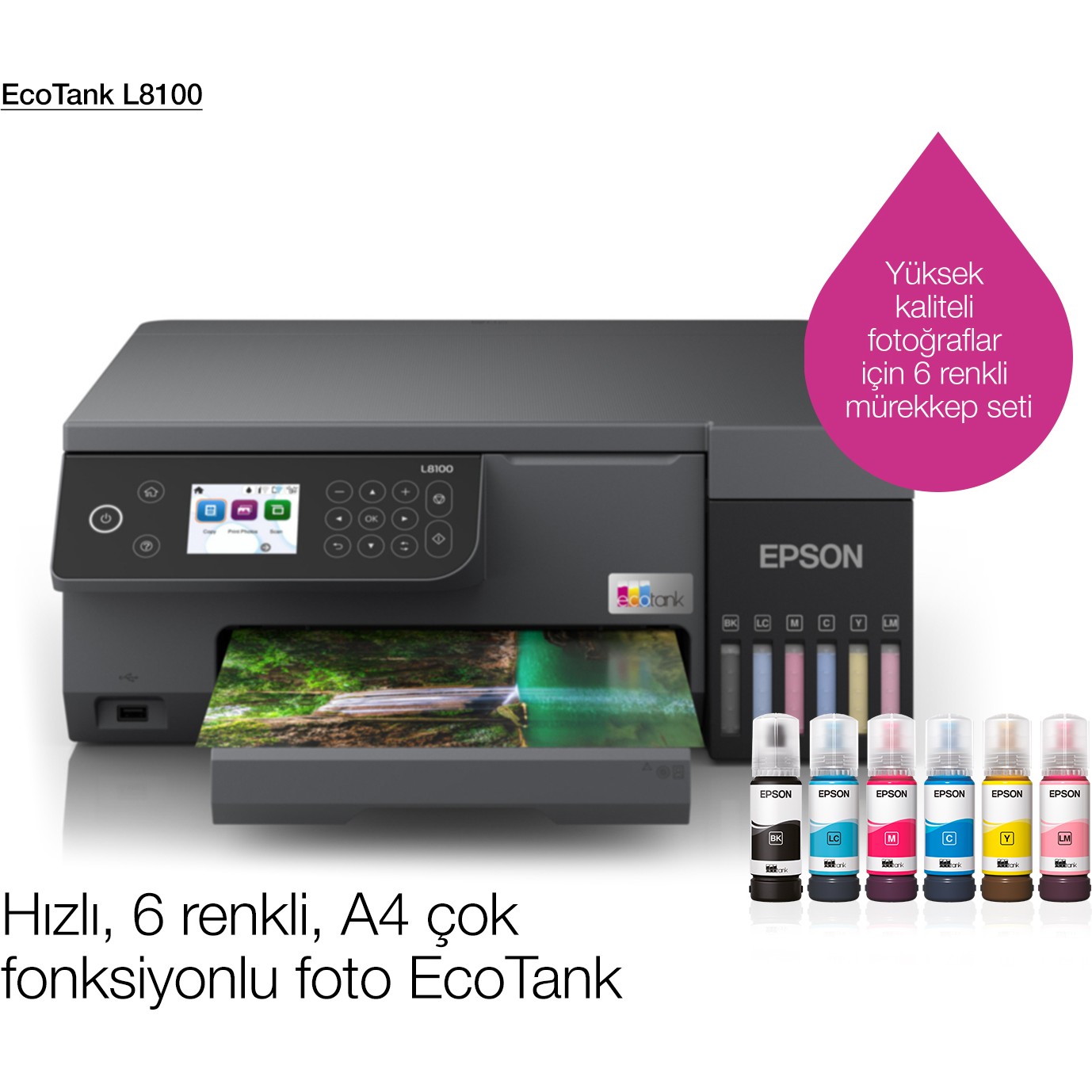 110000727674625.jpg Epson Ecotank L8100 A4 Çok Fonksiyonlu Yazıcı - Görsel 1
