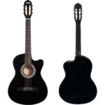 Midex CG-395BK Siyah Klasik Gitar 4/4 Sap Ayarlı Kesik Kasa Full Set (Çanta Askı Tuner Metod Pena) - Görsel 3