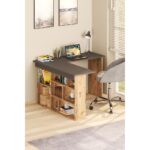 Aymobsan Pera Raflı Çalışma Masası Atlantik Çam-Antrasit