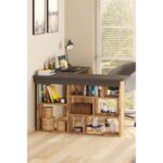 Aymobsan Pera Raflı Çalışma Masası Atlantik Çam-Antrasit - Görsel 2