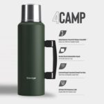 Stevig 4 Camp Klasik Vakumlu Kulplu Çelik Termos 1.5 Lt. Green ST-206 - Görsel 2