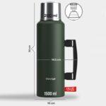 Stevig 4 Camp Klasik Vakumlu Kulplu Çelik Termos 1.5 Lt. Green ST-206 - Görsel 4