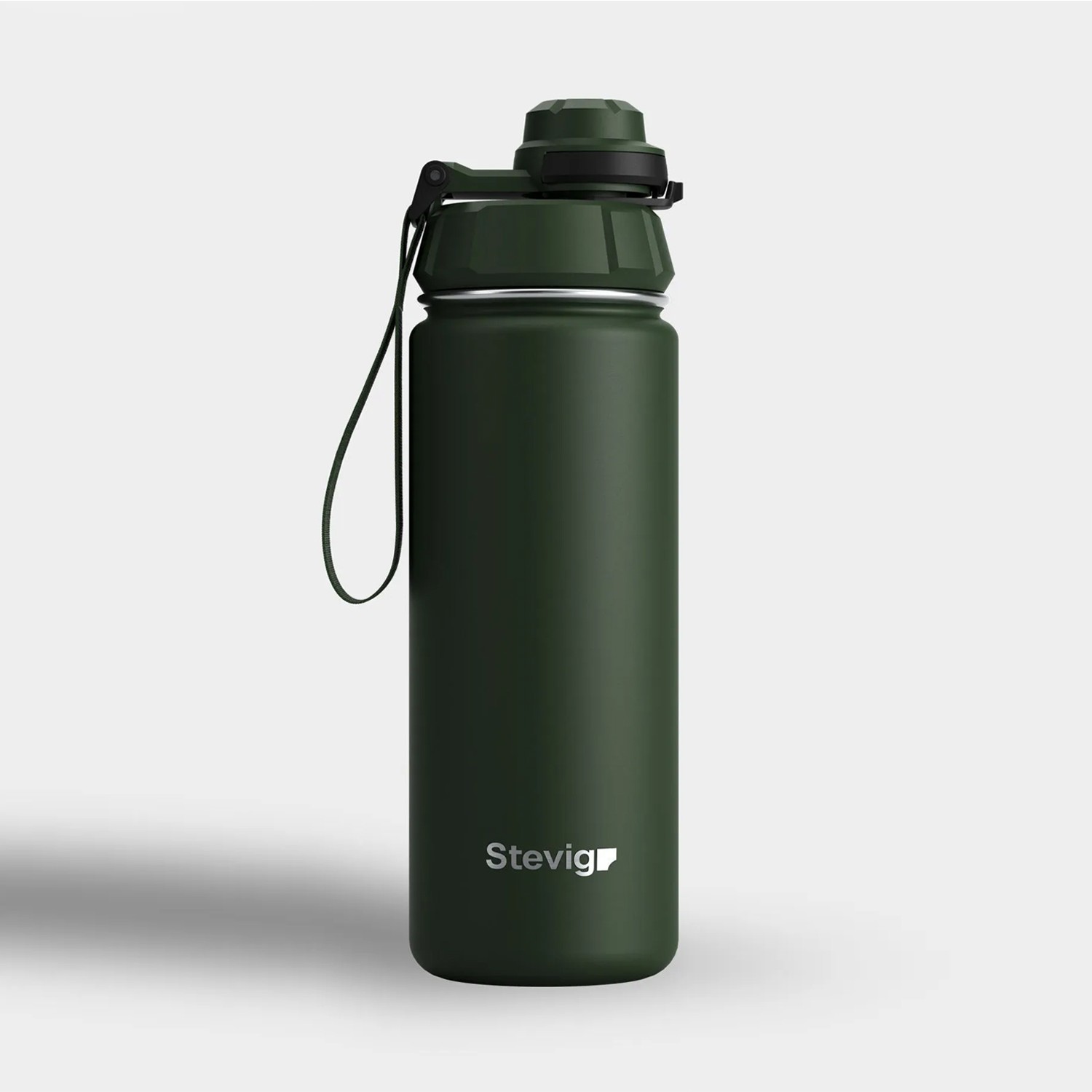 110000767094315.jpg Stevig 1 Hand Leak-Proof Sızdırmaz Çelik Termos 500 ml Green ST-208 - Görsel 1