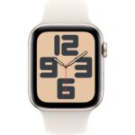 Apple Watch SE GPS, 40 mm Yıldız Işığı Alüminyum Kasa ve Yıldız Işığı Spor Kordon - M/L - Görsel 2