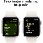 Apple Watch SE GPS, 40 mm Yıldız Işığı Alüminyum Kasa ve Yıldız Işığı Spor Kordon - S/M - Görsel 6