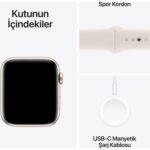 Apple Watch SE GPS, 40 mm Yıldız Işığı Alüminyum Kasa ve Yıldız Işığı Spor Kordon - S/M - Görsel 7