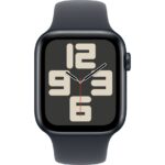 Apple Watch SE GPS, 44 mm Gece Yarısı Alüminyum Kasa ve Gece Yarısı Spor Kordon - M/L - Görsel 2