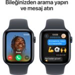 Apple Watch SE GPS, 44 mm Gece Yarısı Alüminyum Kasa ve Gece Yarısı Spor Kordon - M/L - Görsel 4