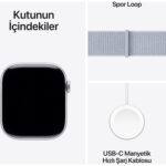 Apple Watch Series 10 GPS, 42 mm Gümüş Rengi Alüminyum Kasa ve Bulut Mavisi Spor Loop - Görsel 9