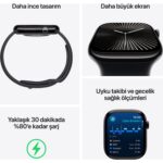 Apple Watch Series 10 GPS, 46 mm Gümüş Rengi Alüminyum Kasa ve Kot Rengi Spor Kordon - M/L - Görsel 3