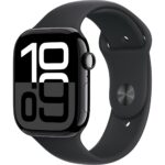 Apple Watch Series 10 GPS, 46 mm Simsiyah Alüminyum Kasa ve Siyah Spor Kordon - M/L