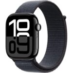 Apple Watch Series 10 GPS, 46 mm Simsiyah Alüminyum Kasa ve Mürekkep Moru Spor Loop