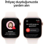Apple Watch Series 10 GPS, 46 mm Roze Altın Rengi Alüminyum Kasa ve Bulut Pembesi Spor Kordon - S/M - Görsel 6