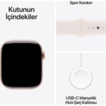 Apple Watch Series 10 GPS, 46 mm Roze Altın Rengi Alüminyum Kasa ve Bulut Pembesi Spor Kordon - S/M - Görsel 9