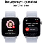 Apple Watch Series 10 GPS, 46 mm Gümüş Rengi Alüminyum Kasa ve Bulut Mavisi Spor Loop - Görsel 6