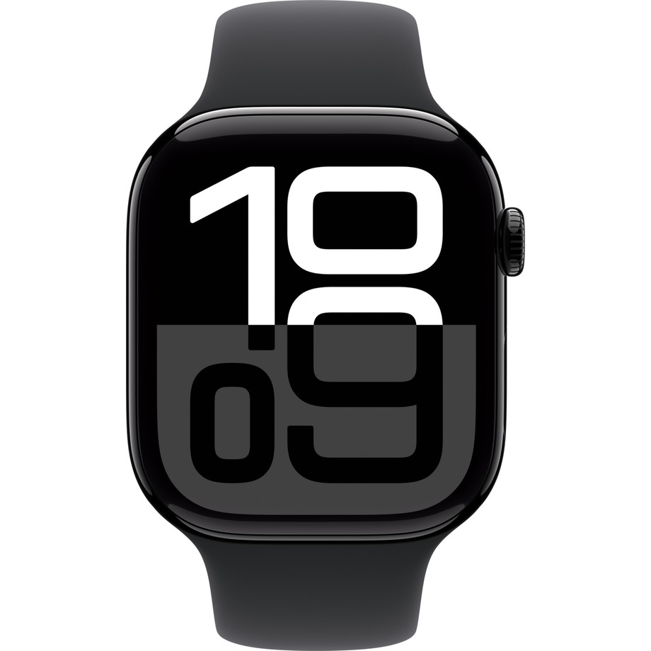 110000774412909.jpg Apple Watch Series 10 GPS, 42 mm Simsiyah Alüminyum Kasa ve Siyah Spor Kordon - S/M - Görsel 1