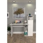 Moonlife Diamond Dolaplı Çalışma Masası Beyaz