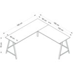 Minar Team Bilg.Masa Rafsız Siyah Metal Ayaklı-Antrasit - Görsel 5