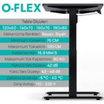 Karr Office O-Flex Tek Motorlu Elektrikli Yükseklik Ayarlı Masa - 120x60 - Bambu - Görsel 3