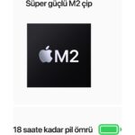 Apple MacBook Air M2 16GB 256GB SSD macOS 13" Taşınabilir Bilgisayar Yıldız Işığı MC7W4TU/A - Görsel 5
