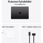 Apple MacBook Pro M4 16GB 512GB SSD macOS 14" Taşınabilir Bilgisayar Uzay Siyahı MW2U3TU/A - Görsel 8