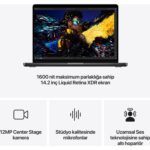 Apple MacBook Pro M4 16GB 512GB SSD macOS 14" Taşınabilir Bilgisayar Uzay Siyahı MW2U3TU/A - Görsel 6