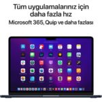 Apple MacBook Air M2 16GB 256GB SSD macOS 13" Taşınabilir Bilgisayar Gece Yarısı MC7X4TU/A - Görsel 3