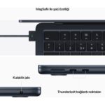Apple MacBook Air M2 16GB 256GB SSD macOS 13" Taşınabilir Bilgisayar Gece Yarısı MC7X4TU/A - Görsel 8