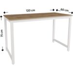 Flinder Çalışma Masası Bilgisayar Masası Ofis Masası 60 x 120 cm - Görsel 4