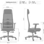 xDrive Tarsus Business Çalışma Koltuğu Kumaş Siyah - Görsel 4