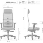 xDrive Tarsus Business Çalışma Koltuğu Kumaş Gri - Görsel 4