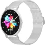 Fro LW43 Silver Kasa 43 mm Silver Çelik Hasır Kordon Akıllı Saat - Görsel 4