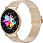 Fro LW43 Gold Kasa 43 mm Gold Çelik Hasır Kordon Akıllı Saat - Görsel 8