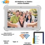 oneblue 8 İnç Çift SIM 4G Tablet – Type-C Şarj, 5G Wi-Fi, Android 9.0, Corning Gorilla Cam,Beyaz, Hafıza Kart Hediyeli - Görsel 2