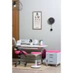 Creo Mobili Kız Çocuk Odası Masası, Ergonomik Çalışma Masası - 130x70 Cm, Beyaz/Fuşya - Vega Simple - Görsel 6