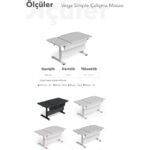 Creo Mobili Kız Çocuk Odası Masası, Ergonomik Çalışma Masası - 130x70 Cm, Beyaz/Fuşya - Vega Simple - Görsel 9