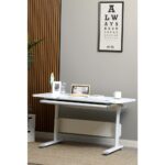 Creo Mobili Kompakt Çalışma Masası, Yükseklik Ayarlı Montessori Uyumlu - 130x70 Cm, Beyaz/Gri - Vega Simple - Görsel 4