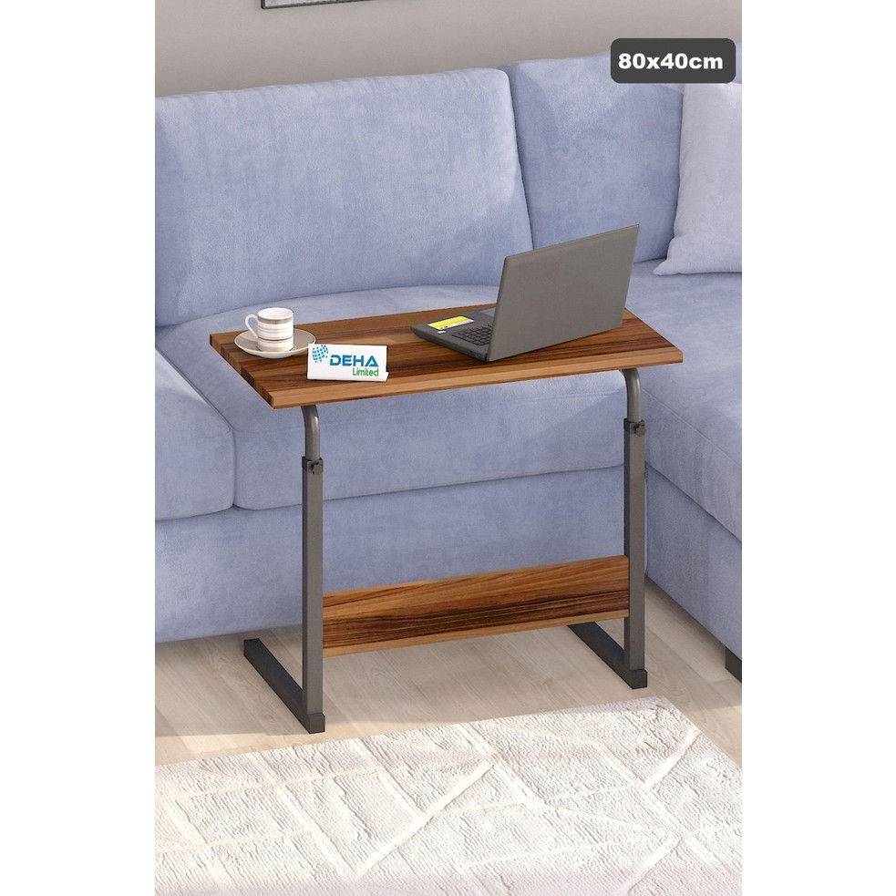 110000842984741.jpg Dehalimited 80 x 40 Yükseklik Ayarlı Çalışma Masası Dikiş Masası Hasta Yemek Masası Laptop Sehpası - Görsel 1