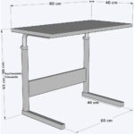 Dehalimited 80 x 40 Yükseklik Ayarlı Çalışma Masası Dikiş Masası Hasta Yemek Masası Laptop Sehpası - Görsel 5