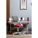 Creo Mobili Akıllı Öğrenci Masası, Fonksiyonel Çalışma Masası + Sandalye - Beyaz/Fuşya - Sirius Advanced