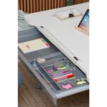 Creo Mobili Akıllı Öğrenci Masası, Fonksiyonel Çalışma Masası + Sandalye - Beyaz/Fuşya - Sirius Advanced - Görsel 7