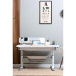 Creo Mobili Fonksiyonel Genç Odası Masası Çekmeceli, Yükseklik Ayarlı - 120x75 Cm, Beyaz/Gri - Sirius Standart - Görsel 2