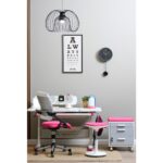 Creo Mobili Mimarlık Öğrencileri İçin Çizim Masası + Sandalye + Keson + Tabure - Beyaz/Fuşya - Vega Premium