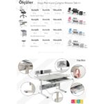 Creo Mobili Mimarlık Öğrencileri İçin Çizim Masası + Sandalye + Keson + Tabure - Beyaz/Fuşya - Vega Premium - Görsel 8